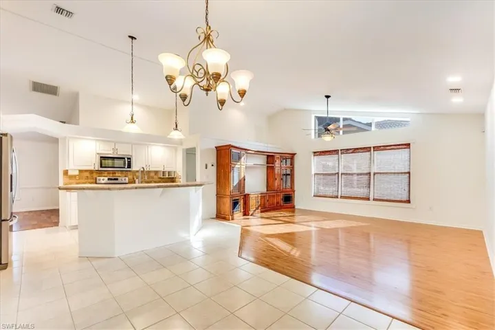 Open concept living space with all new interior paint