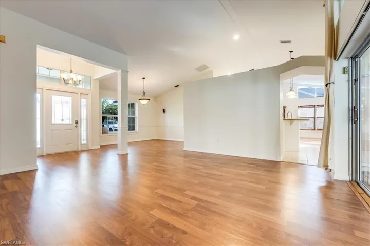 Entry into formal sitting and dining area