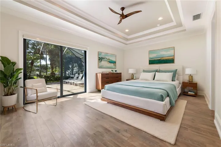 Virtually staged Primary Bedroom