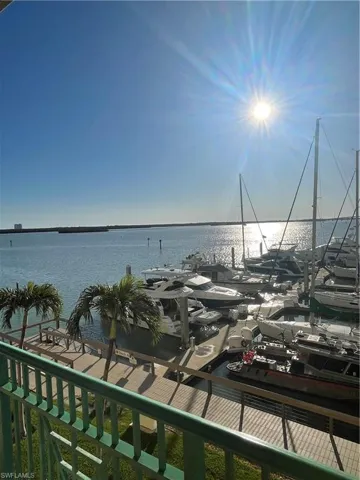 Water view featuring a boat dock