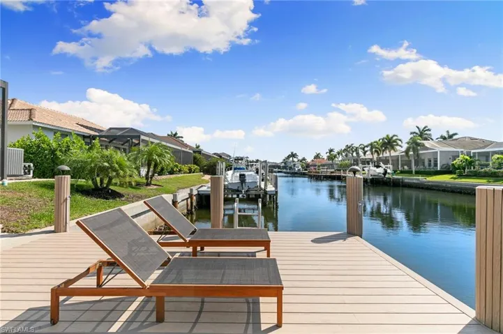 View of dock featuring a water view and a residential view