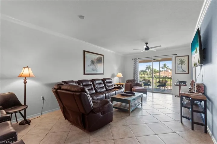 Spacious living area with lovly water views.
