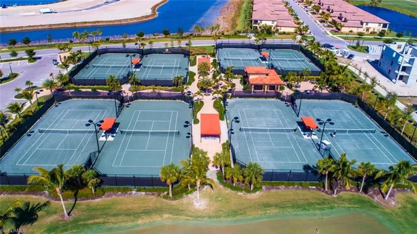 Drone / aerial view of a nearby body of water