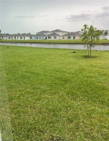 Backyard with a lake view