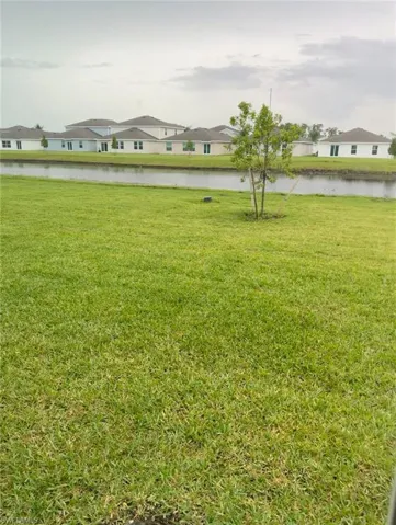 Backyard with a lake view