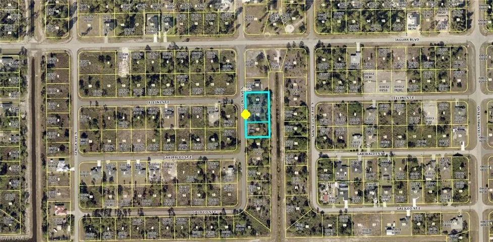 Aerial Map. Illustrating the property's location and boundaries within a developed area