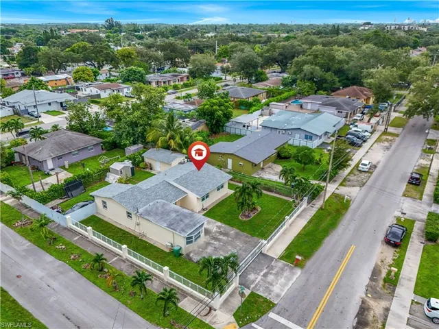 Birds eye view of property