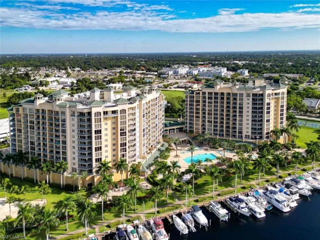 Aerial view of a large body of water