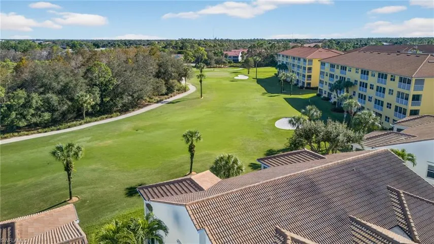 Bird's eye view of a golf course