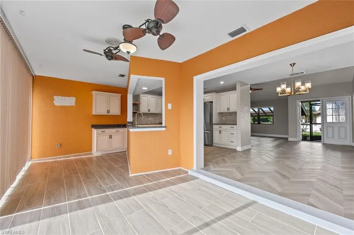 Bonus space off the dining room and kitchen.