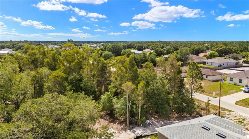 Aerial view of residential area
