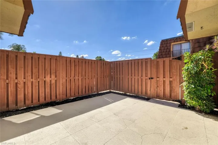 Spacious courtyard