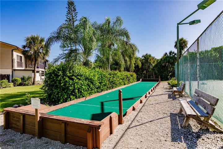 Bocce court.
