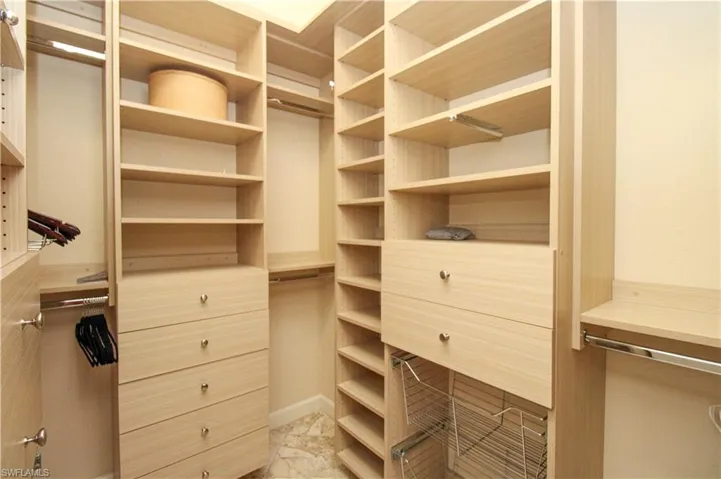 View of walk in closet