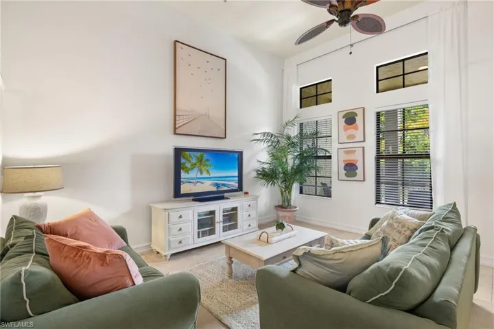 Living room with ceiling fan