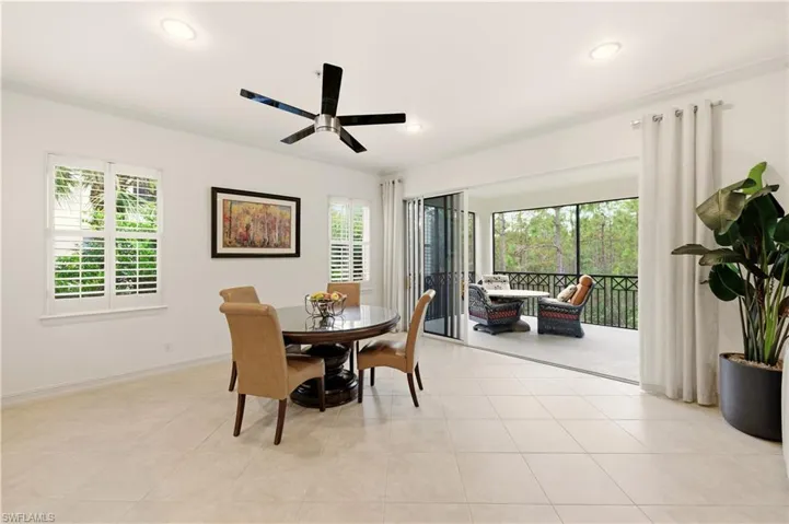 Indoor/outdoor dining areas.