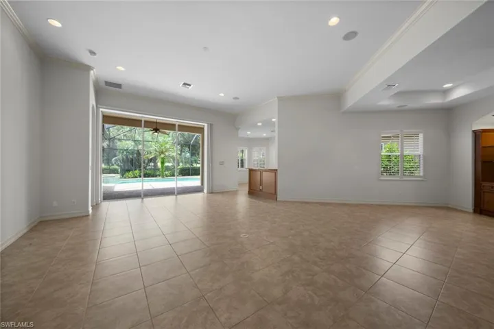 Great room / dining area to right