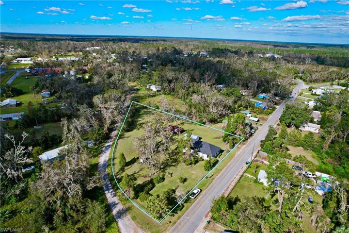 Birds eye view of property