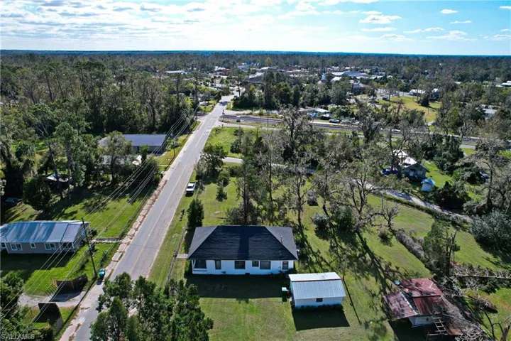 Birds eye view of property