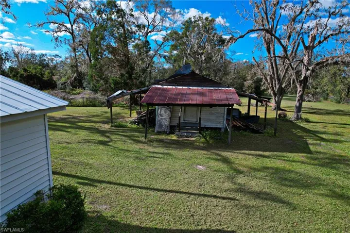 View of yard with a gazebo