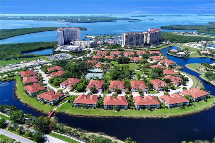 Aerial view of a large body of water