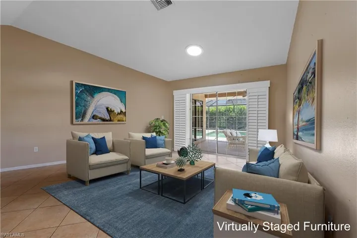 Formal Living Room - furniture has been virtually staged