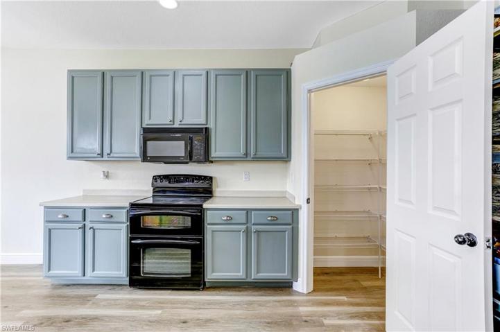 Huge walk-in pantry.  Stove with pizza oven.