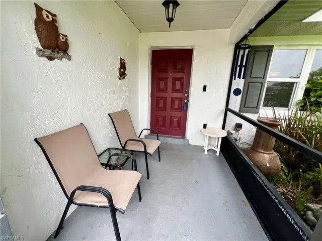 View of screened front entry