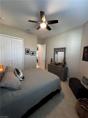 Bedroom 1 with closet view