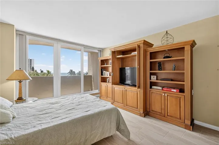Guest Bedroom featuring views of the Gulf