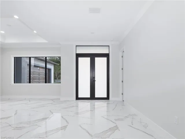 Entrance, French doors