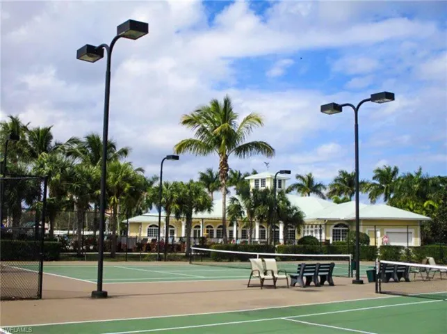 View of tennis court