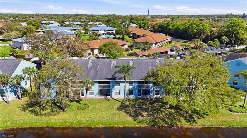 Aerial view of residential area