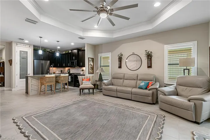 Wide open with generous living space!