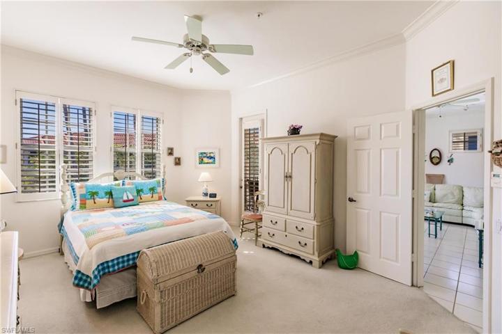 As with the rest of the home, Plantations shutters for privacy and light control.