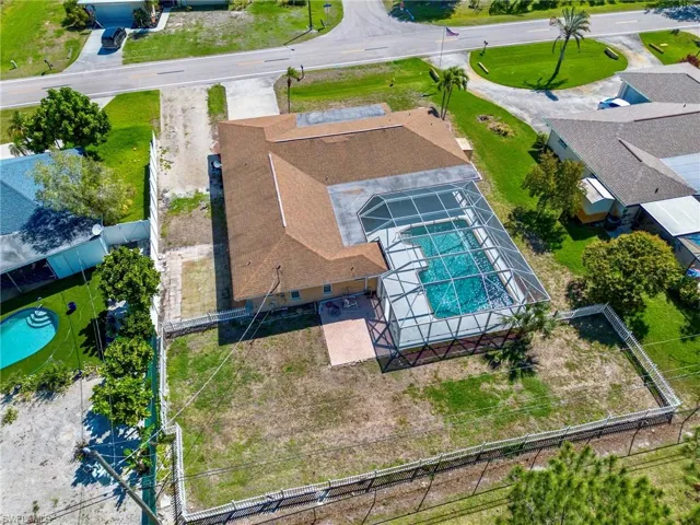 Large fenced yard