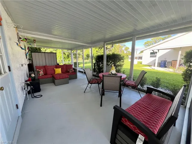 View of screened lanai extended and new in 2023