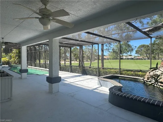 Pool facing NW including custom Koi pond