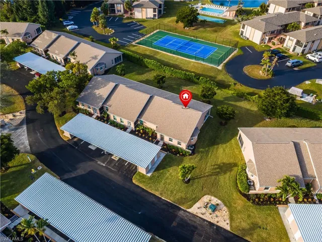Aerial perspective of community