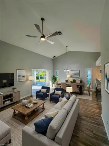 virtually staged Living area