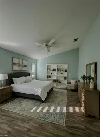 virtually staged master bedroom