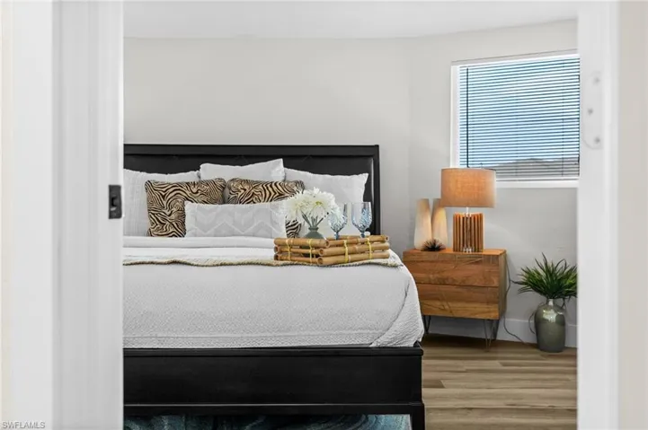 Bedroom featuring wood finished floors