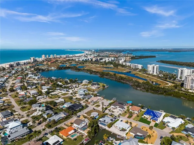View of urban area with a large body of water and nearby suburban area