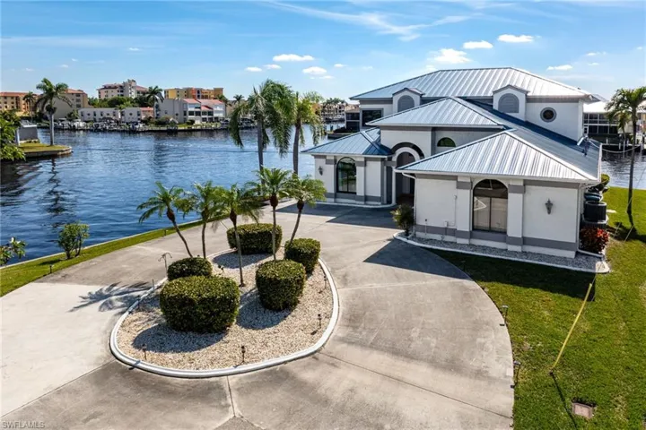 View of front of home featuring a water view