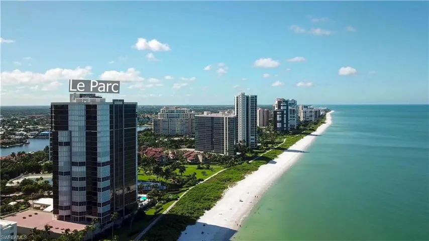 Park Shore beachfront looking South to Doctors PassClam Pass