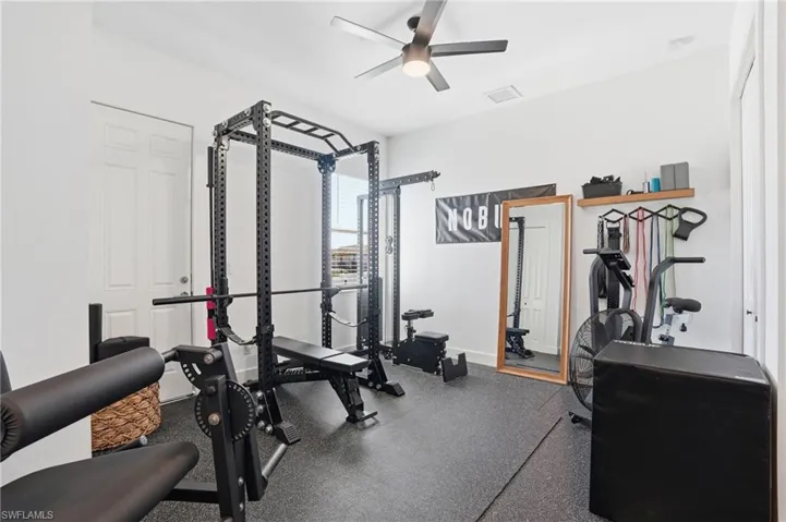 Flex room 3 with separate entrance/exit and dry bar