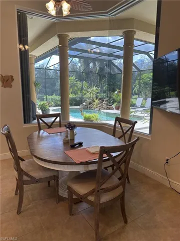 Dining room featuring tile patterned flooring