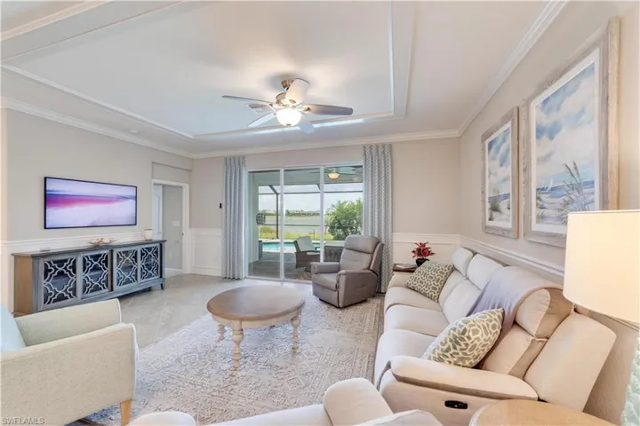 Living room. Lots of seating in this large open space.