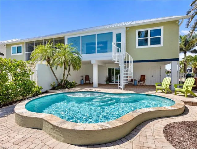 Rear of property overlooking the creek with Gulf access