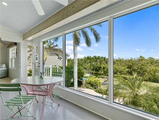 Sun room with private views of the Mangroves and Gulf access creek